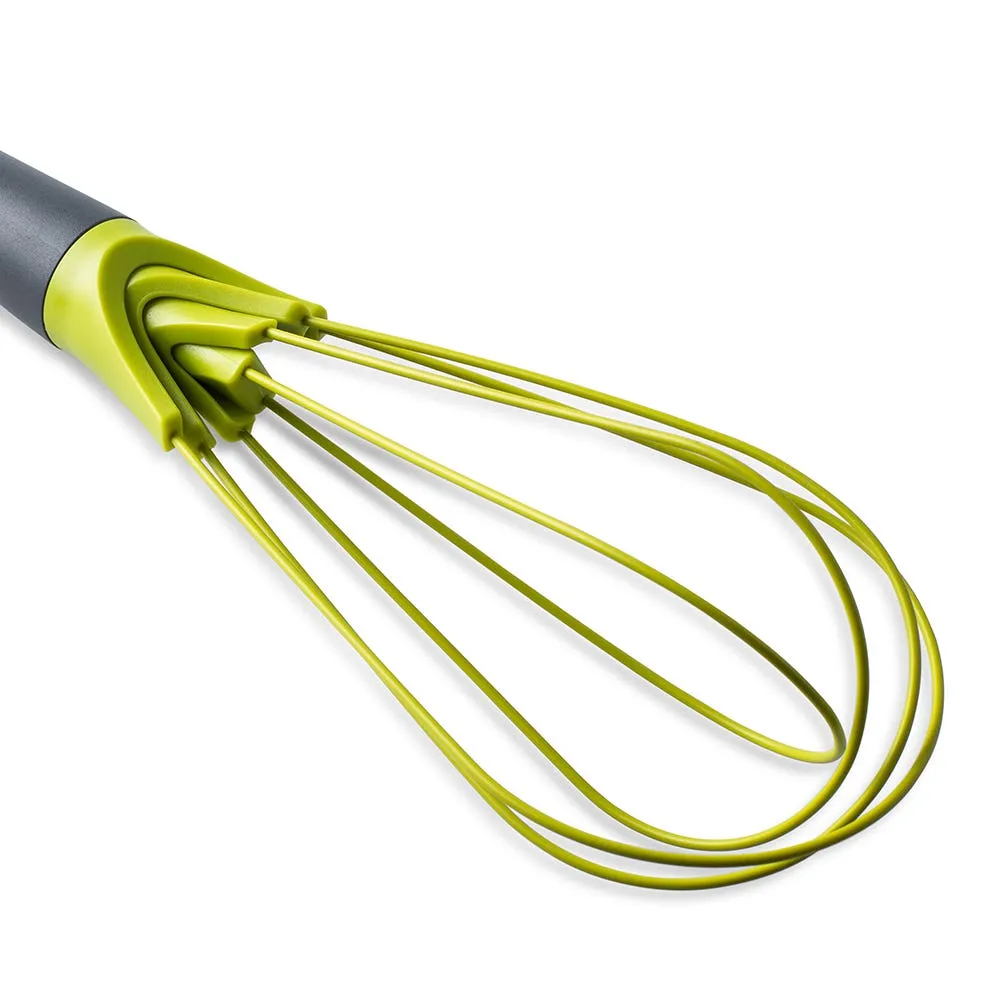 Joseph Joseph Twist Whisk 2-In-1 Balloon ,Flat Whisk Silicone Coated Steel  Wire
