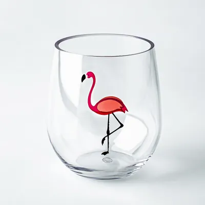 KSP Sip 'Flamingo' Stemless Wine Glass