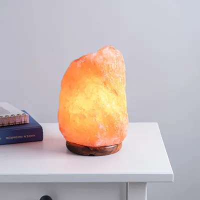 Brookstone Himalyan Crystal Salt Lamp with Dimmer