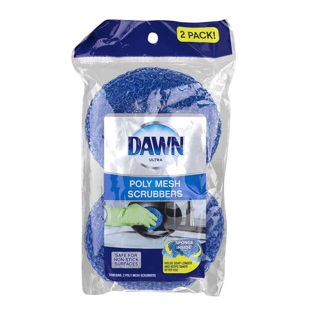 Dawn Cleaning 'Polyester' Mesh Scrubber - Set of 2 (Blue)