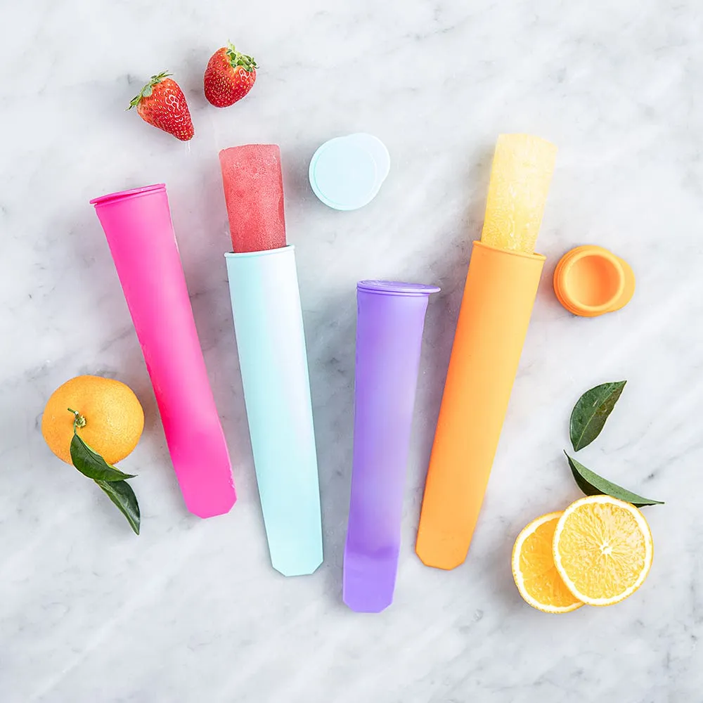 KSP Freezipop Silicone Ice Pop Maker - Set of 4 (Multi Colour)