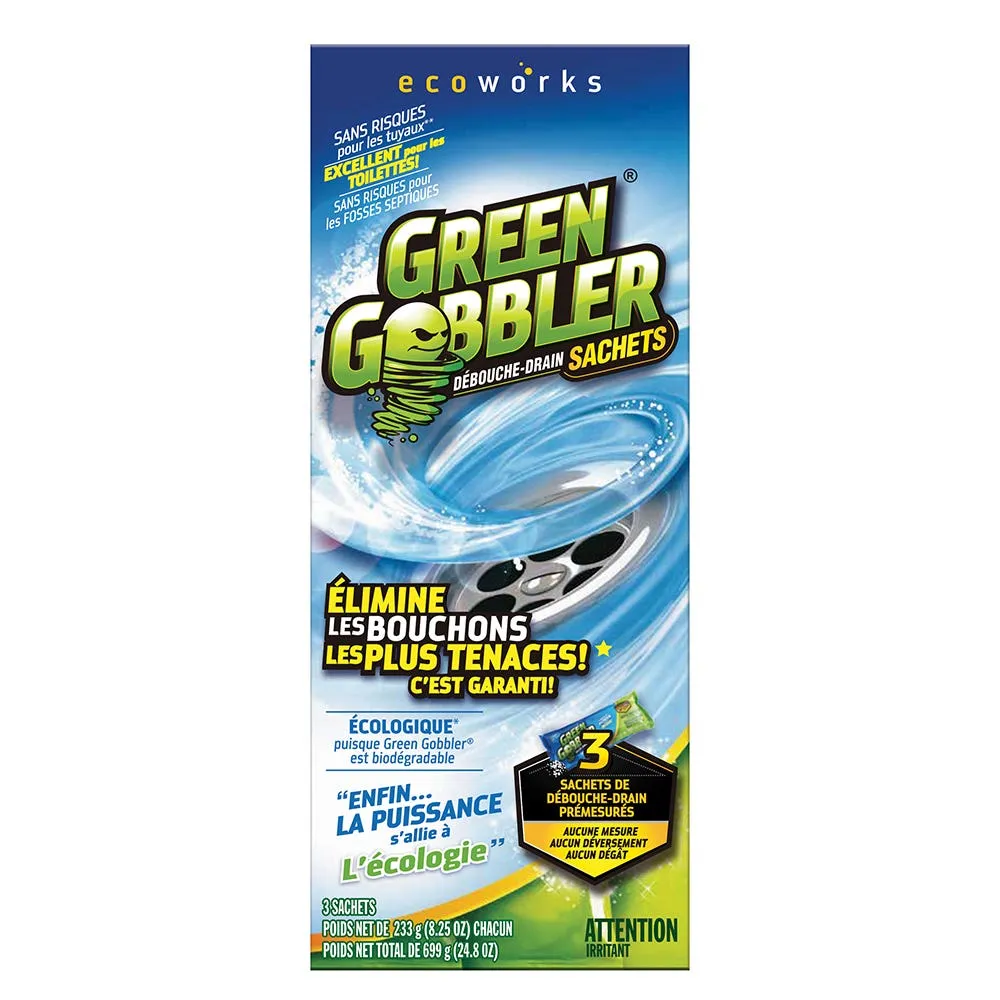Green Gobbler Ecoworks Drain & Toilet Clog Remover - Set of 3