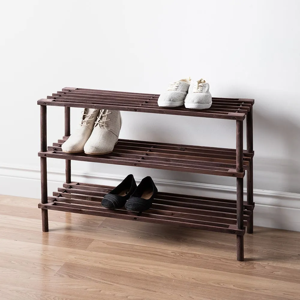 ITY Shoe Hub '3-Tier' Shoe Rack (Brown)