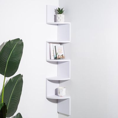 KSP Nook Corner Wall Shelf (White)