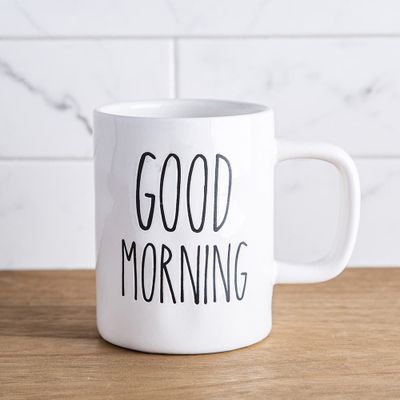 Farmhouse Modern 'Good Morning' Ceramic Mug (White)