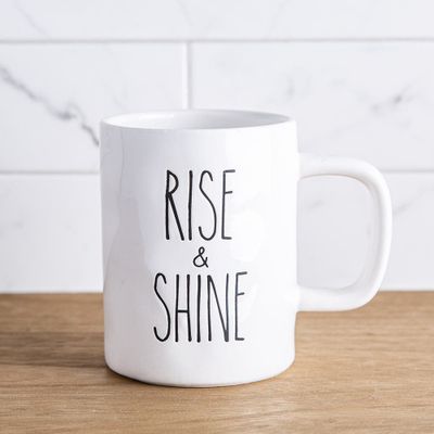 Farmhouse Modern 'Rise & Shine' Ceramic Mug (White)