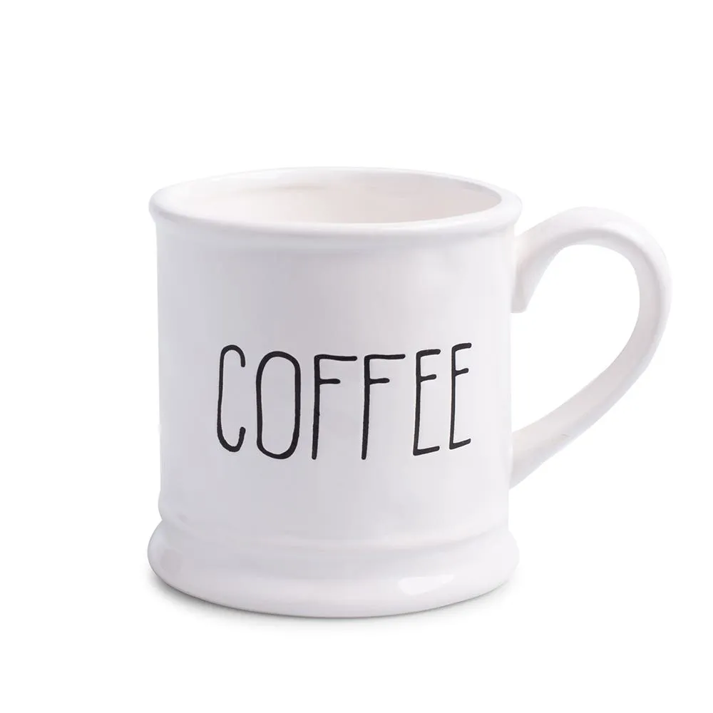 Farmhouse Modern 'Coffee' Ceramic Mug (White)