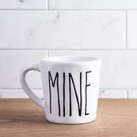 Farmhouse Modern 'Mine' Ceramic Mug (White)