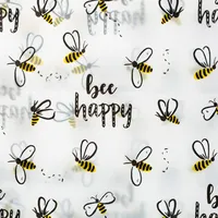 Moda At Home Peva 'Bee Happy' Shower Curtain (Black/White)