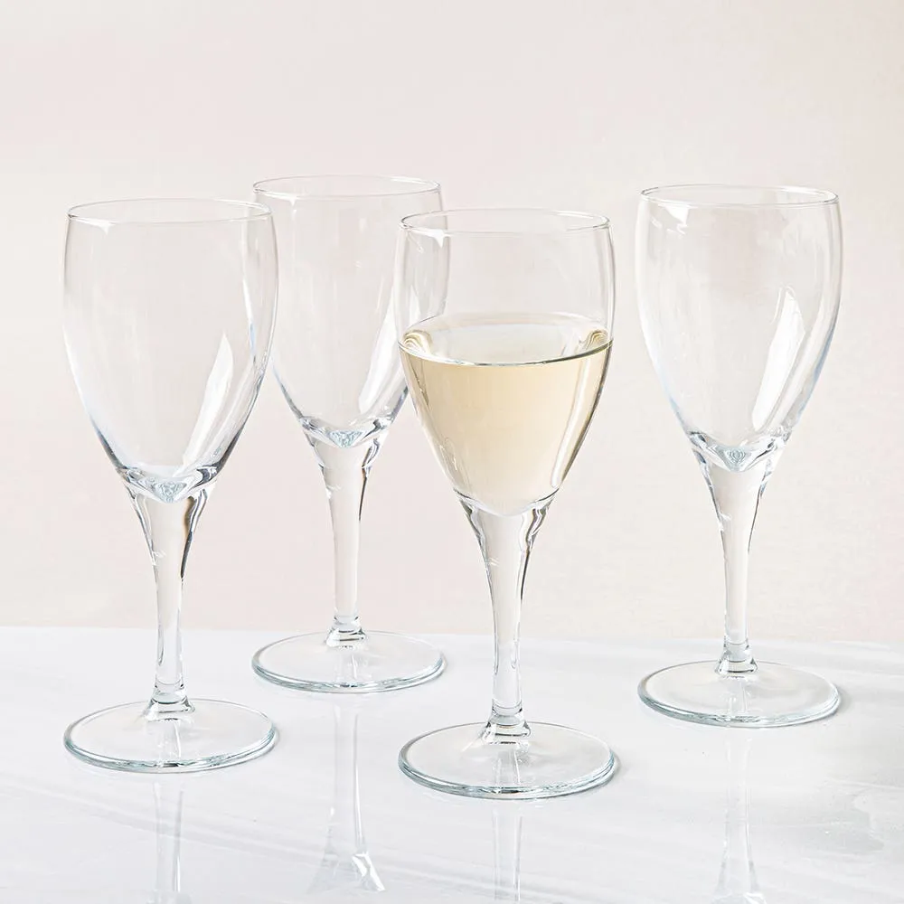 Home Essentials Red Series Wine Glass White - Set of 4 (Clear)