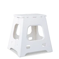 KSP Tread Folding Step Stool Tall 15 x 13 x 15"H (White)