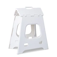 KSP Tread Folding Step Stool Tall 15 x 13 x 15"H (White)