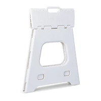 KSP Tread Folding Step Stool Tall 15 x 13 x 15"H (White)