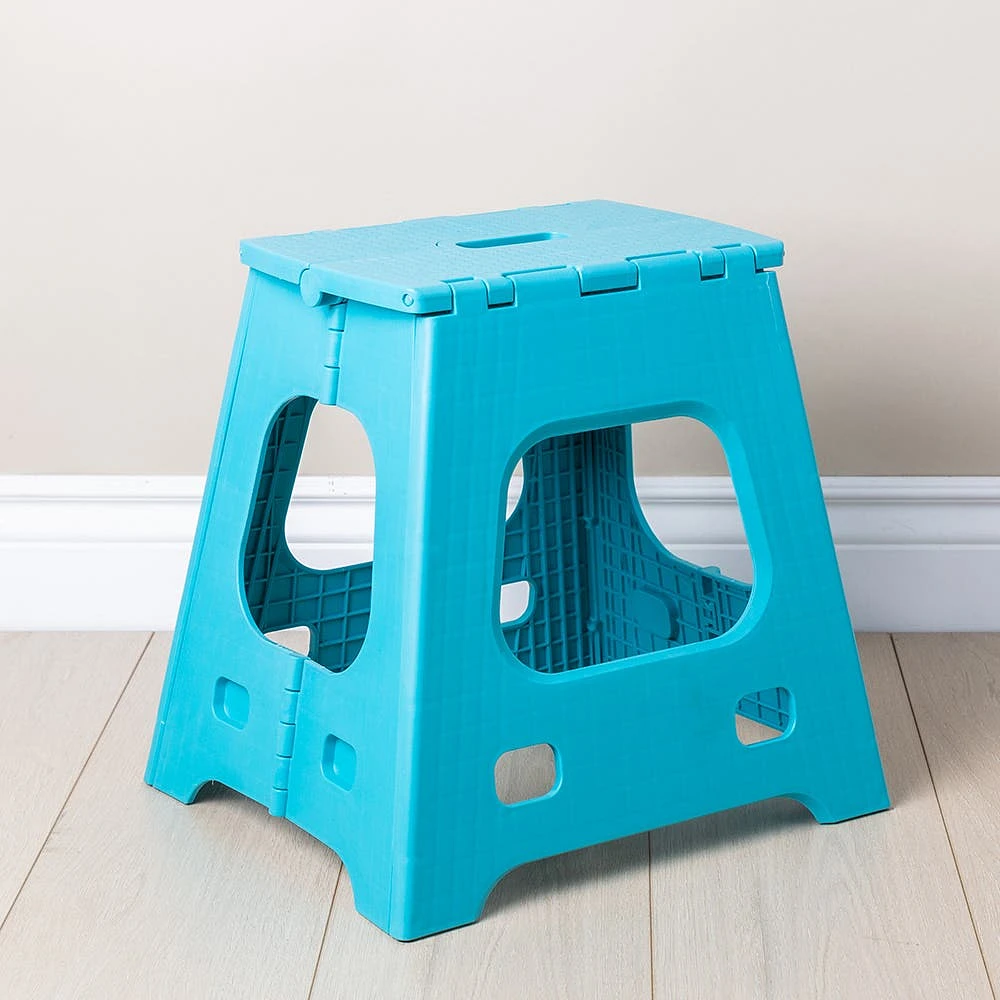KSP Tread Folding Step Stool Tall (Light Blue)
