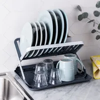 OXO Good Grips 'Rust-Proof Aluminum' Fold-Flat Dish Rack (Black/Grey)