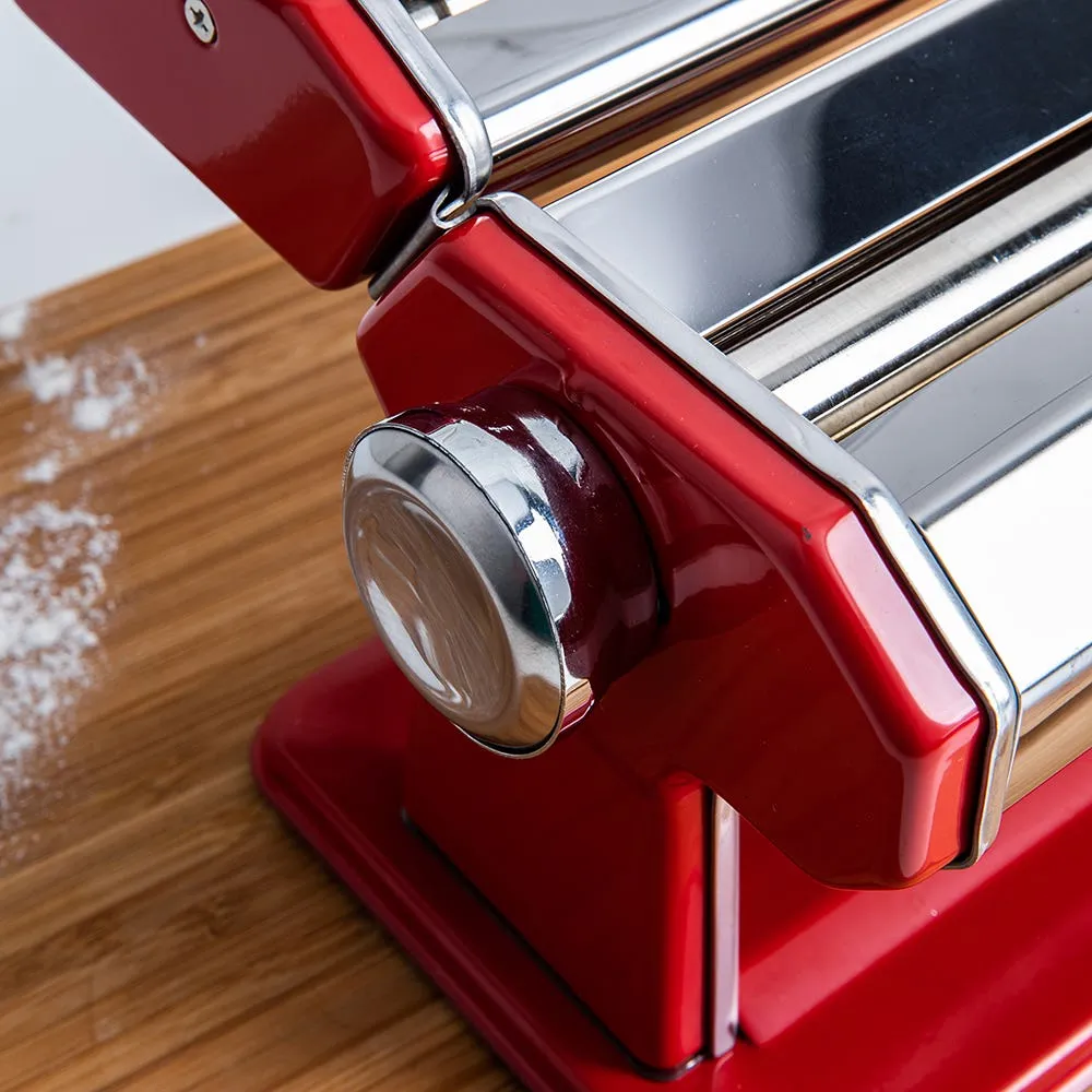Strauss Gourmet Manual Pasta Machine (Red)