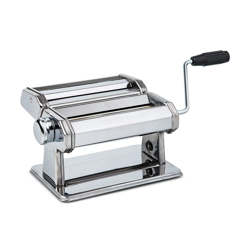 Strauss Gourmet 'Jumbo' Manual Pasta Machine (Stainless Steel)