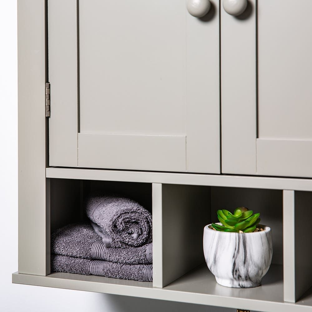 KSP Tivoli Wood Wall Cabinet (Grey)