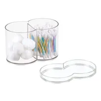 iDesign Clarity Stacking Dual Canister with Lid (Clear)