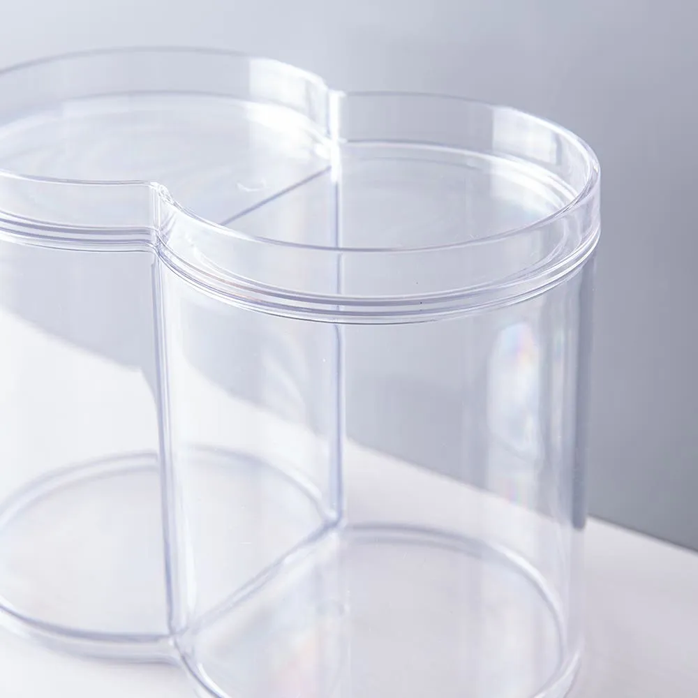 iDesign Clarity Stacking Dual Canister with Lid (Clear)