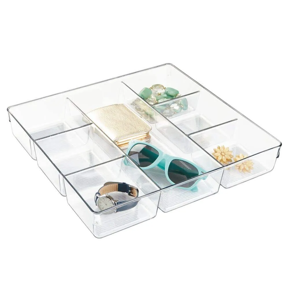 iDesign Linus 2 in. H x 12 in. W x 12 in. D Plastic Drawer Organizer