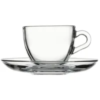 Pasabahce Barista Glass Espresso Cup & Saucer - Set of 6 (Clear)