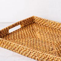 Martha Stewart Seawell Rattan Serving Tray (Natural)