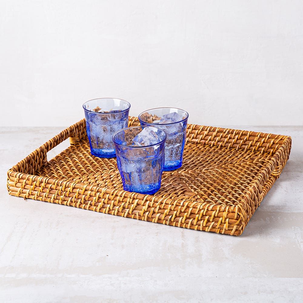 Martha Stewart Seawell Rattan Serving Tray (Natural)