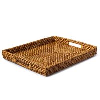 Martha Stewart Seawell Rattan Serving Tray (Natural)