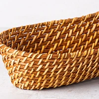 Martha Stewart Seawell Rattan Bread Basket Oblong (Natural)