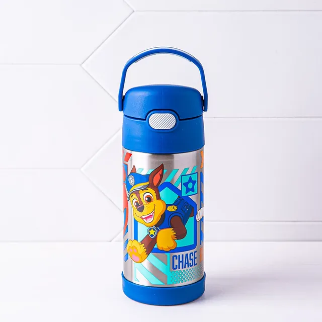  THERMOS FUNTAINER 12 Ounce Stainless Steel Vacuum Insulated Kids  Straw Bottle, Blue Paw Patrol: Home & Kitchen