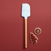 KSP Christmas Cook 'Snowflake' Silicone Spatula with Wood Handle