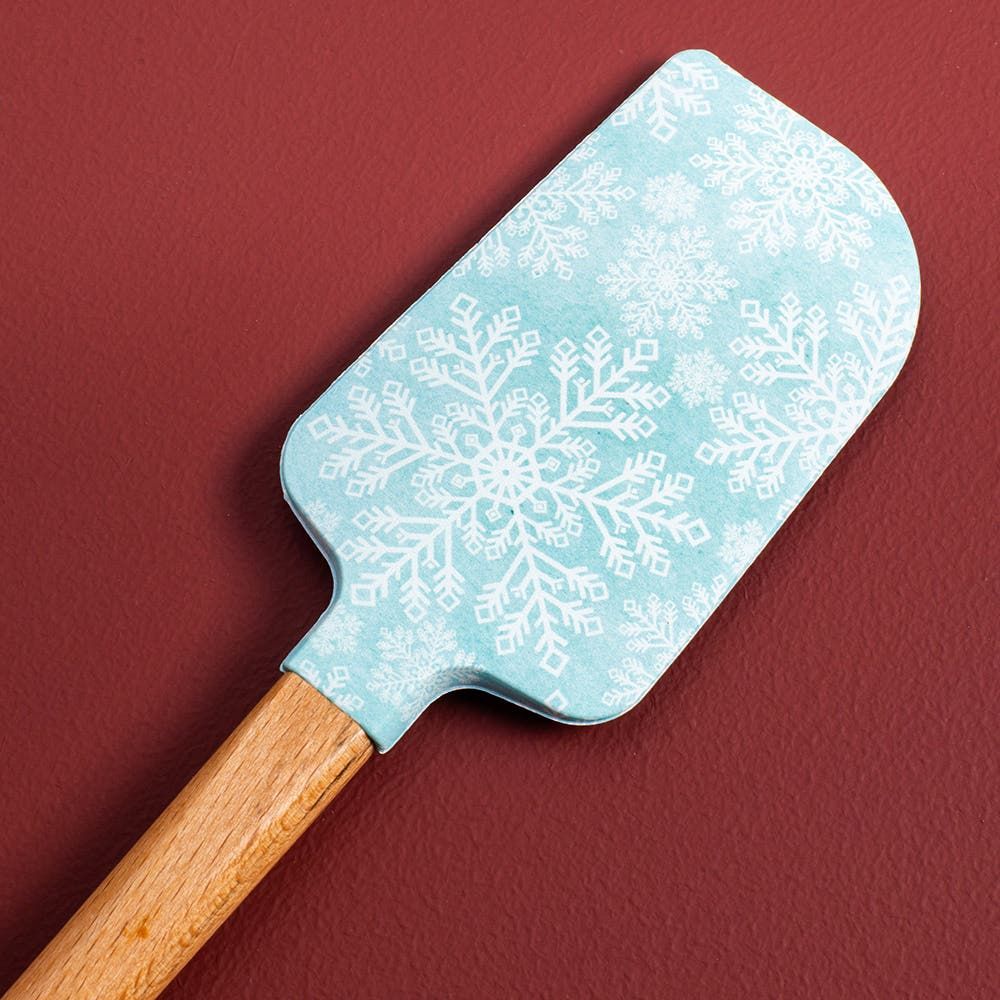 KSP Christmas Cook 'Snowflake' Silicone Spatula with Wood Handle