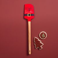 KSP Christmas Cook 'Santa' Silicone Spatula with Wood Handle