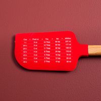 KSP Christmas Cook 'Santa' Silicone Spatula with Wood Handle