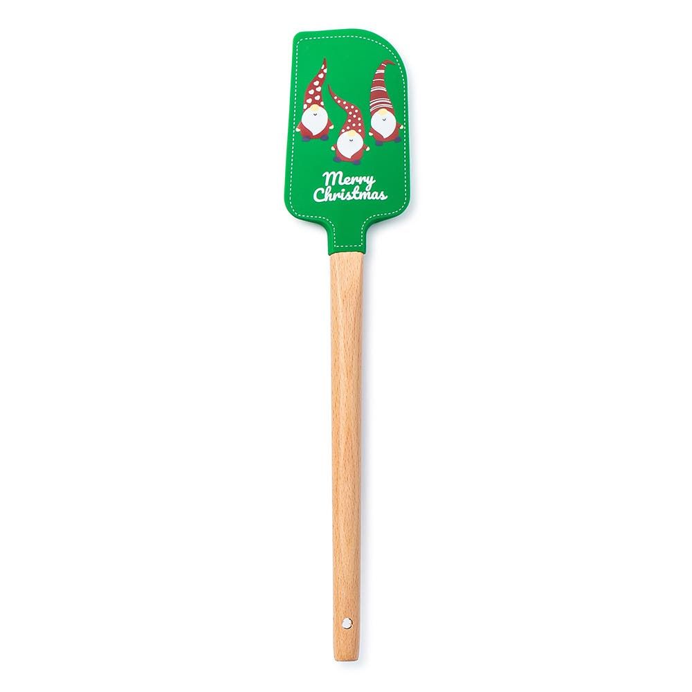 KSP Christmas Cook 'Gnome' Silicone Spatula with Wood Handle