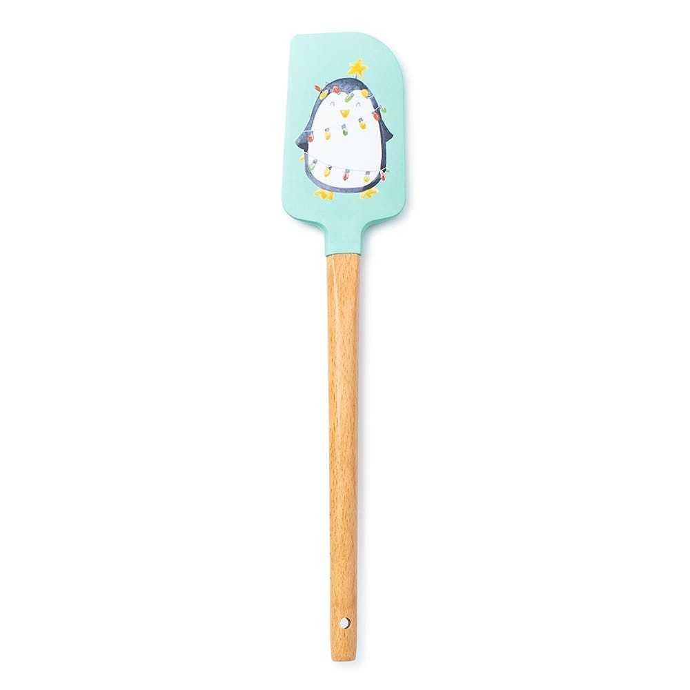 KSP Christmas Cook 'Poinsettia' Silicone Spatula with Wood Handle