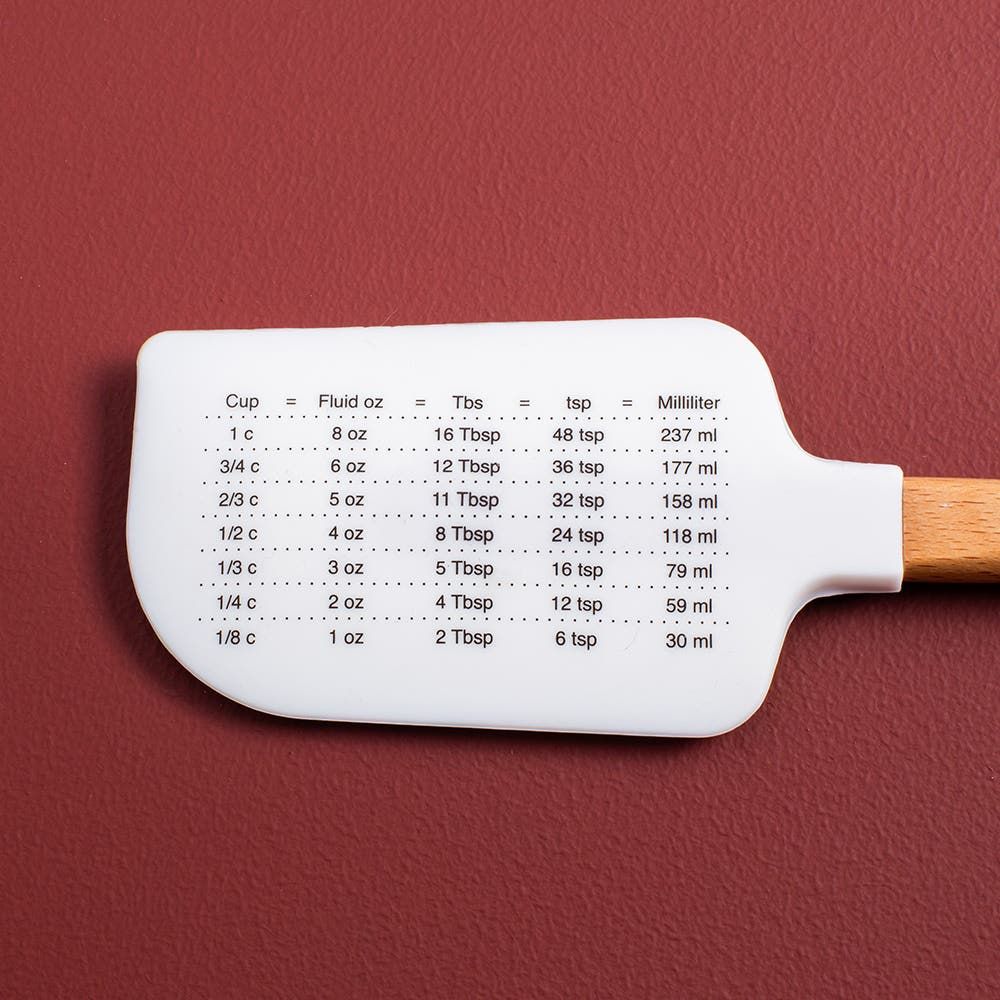 KSP Christmas Cook 'Holly' Silicone Spatula with Wood Handle