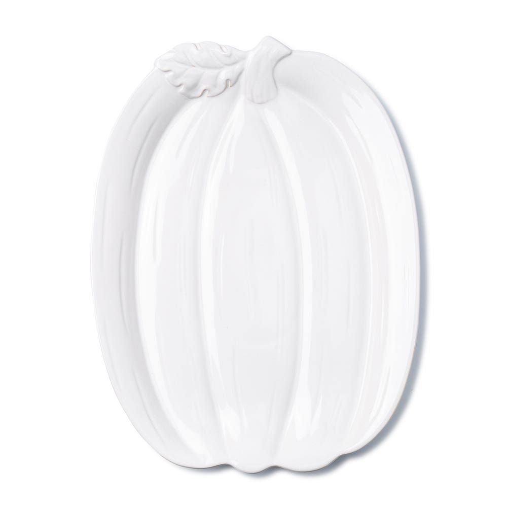 KSP Tuscana Harvest Pumpkin Platter (White)