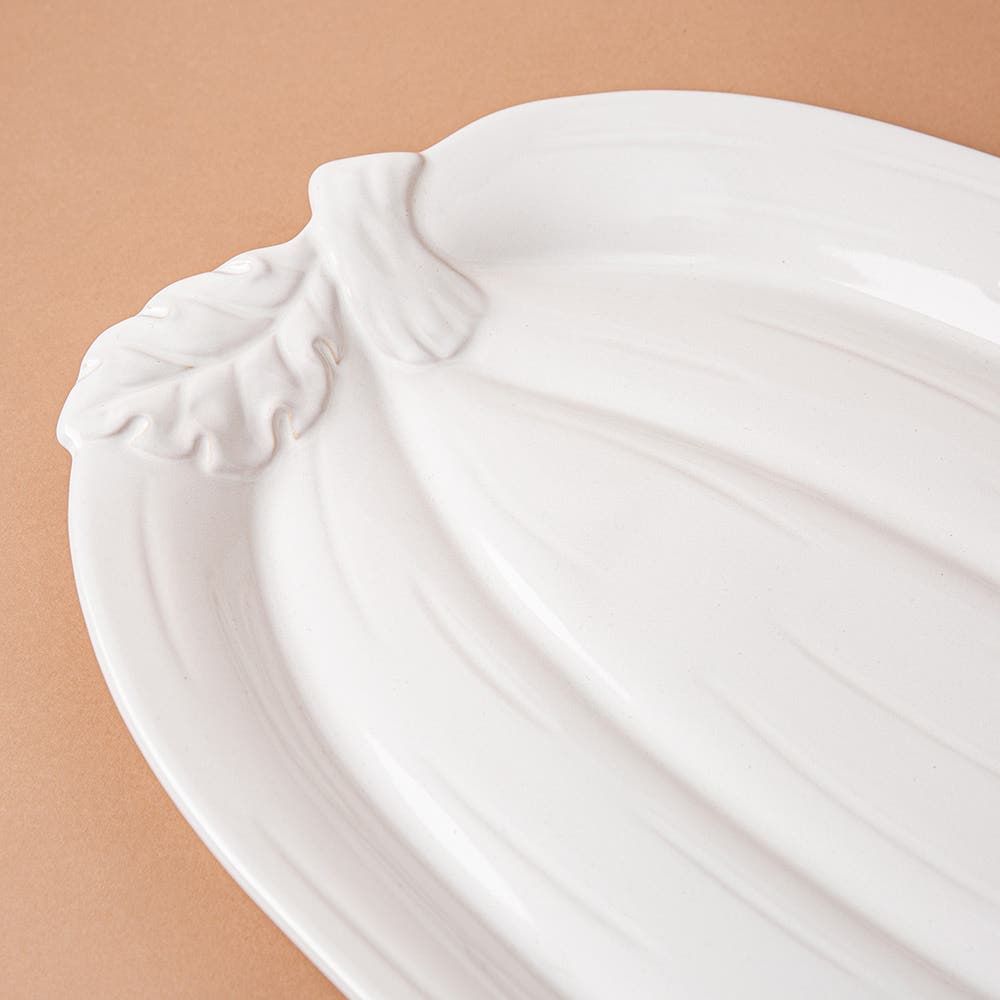 KSP Tuscana Harvest Pumpkin Platter (White)