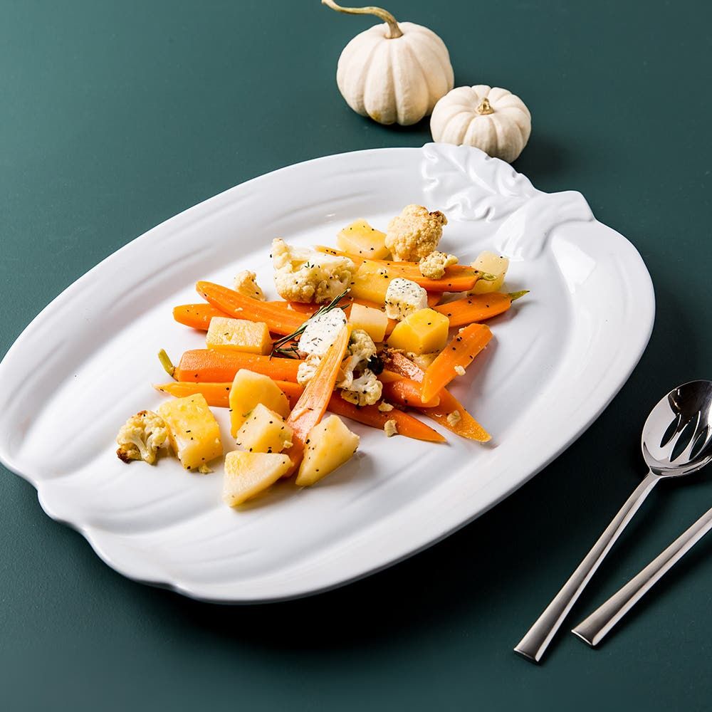 KSP Tuscana Harvest Pumpkin Platter (White)