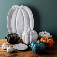 KSP Tuscana Harvest Pumpkin Platter (White)