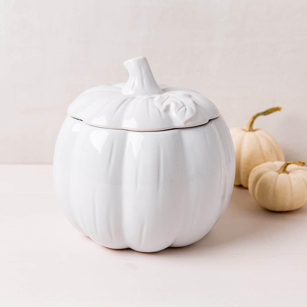 KSP Tuscana Harvest Pumpkin Canister Lg (White)