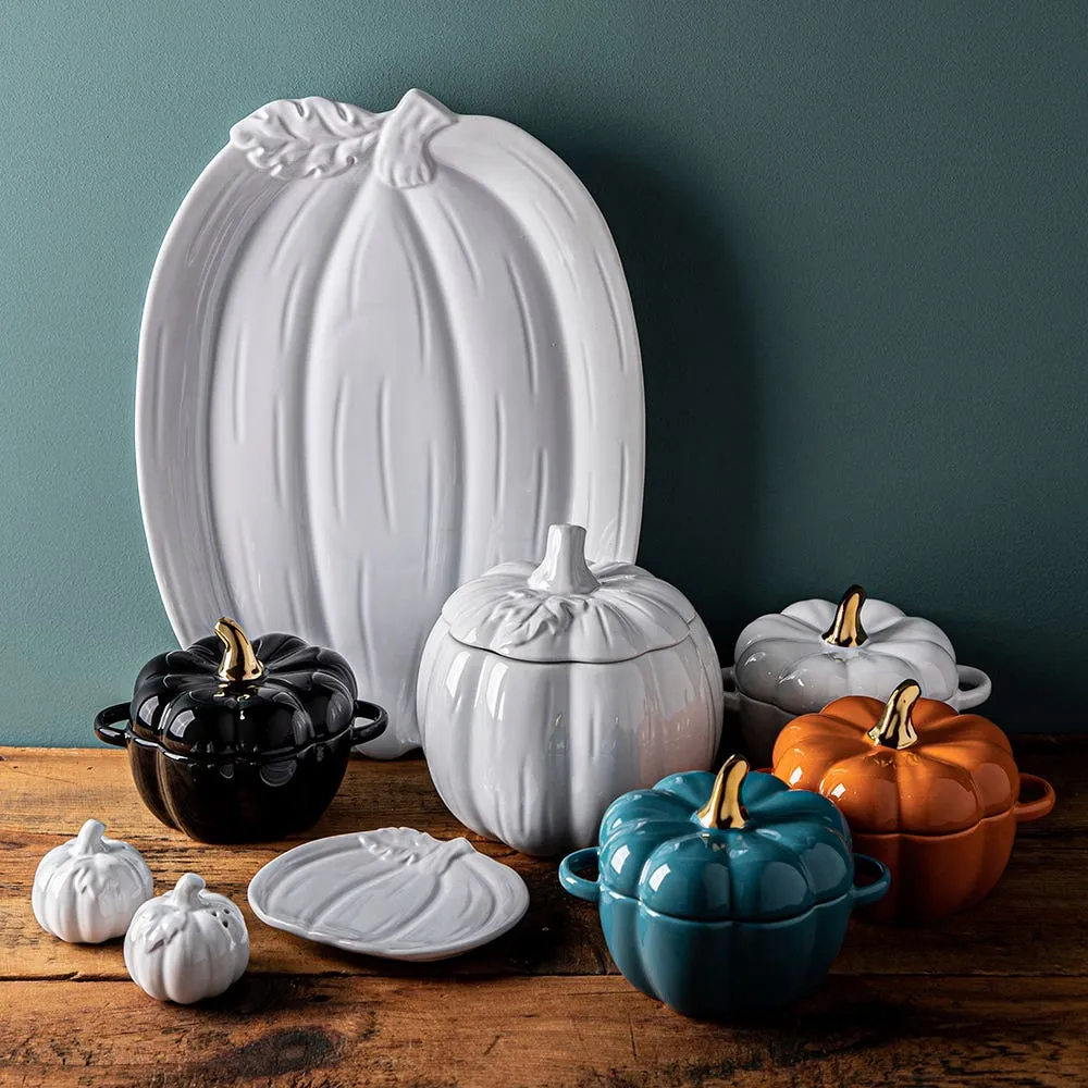 KSP Tuscana Harvest Pumpkin Salt & Pepper (White)