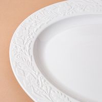 KSP Tuscana Embossed Serving Platter (White)