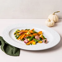 KSP Tuscana Embossed Serving Platter (White)