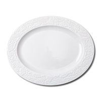 KSP Tuscana Embossed Serving Platter (White)