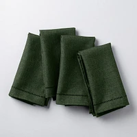 Harman Hemstitch Polyester Napkin - Set of 4 (Forest Green)