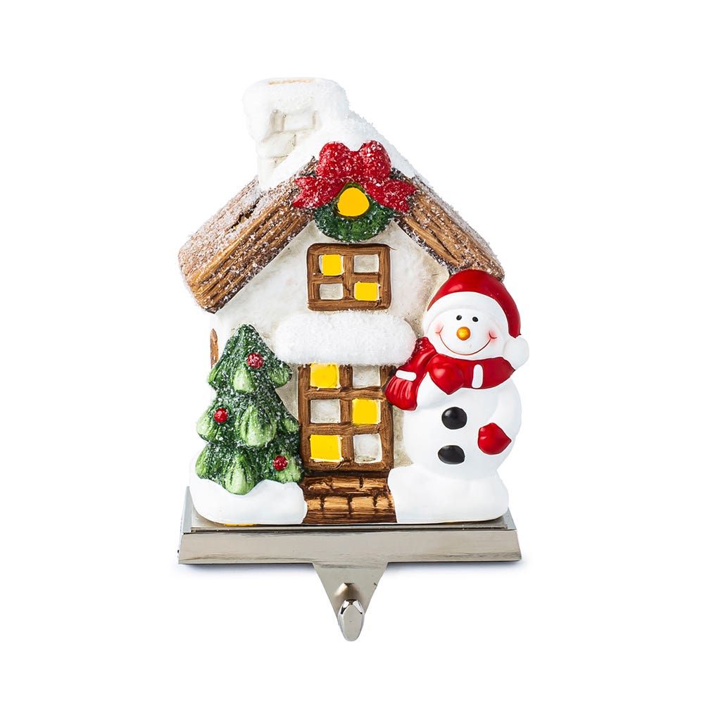 KSP Christmas Mantel 'Snowman' LED Stocking Holder