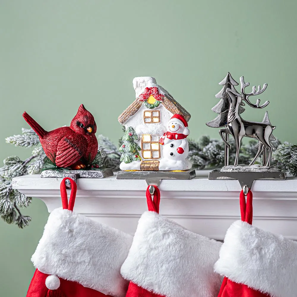 KSP Christmas Mantel 'Snowman' LED Stocking Holder